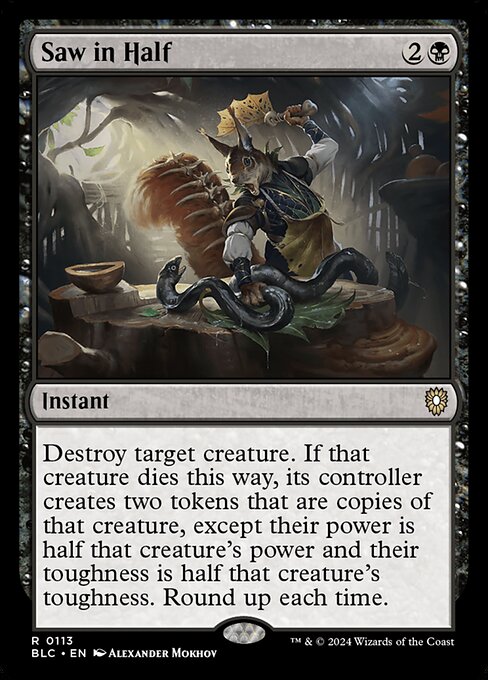 Serrar por la mitad — Bloomburrow Commander