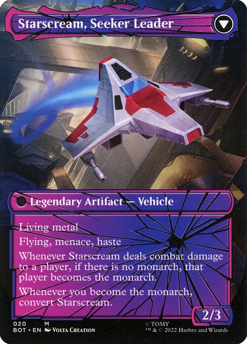 Starscream, Power Hungry // Starscream, Seeker Leader (cara trasera)