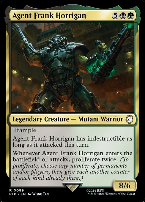 Carta Agente Frank Horrigan — Fallout · PIP · #89
