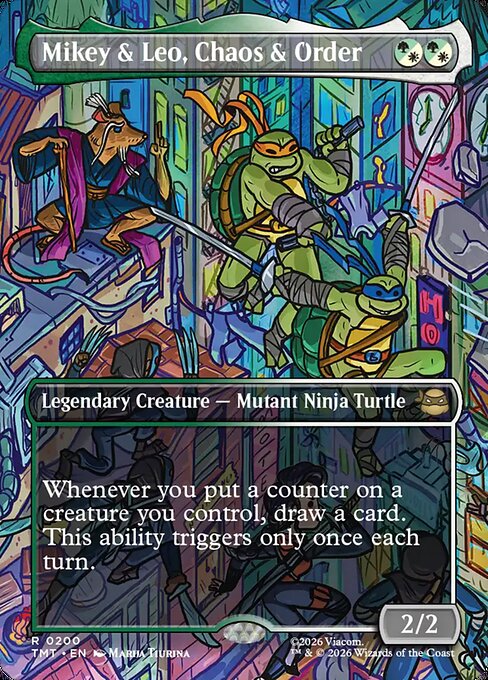Carta Mikey y Leo, caos y orden — Teenage Mutant Ninja Turtles · TMT · #200