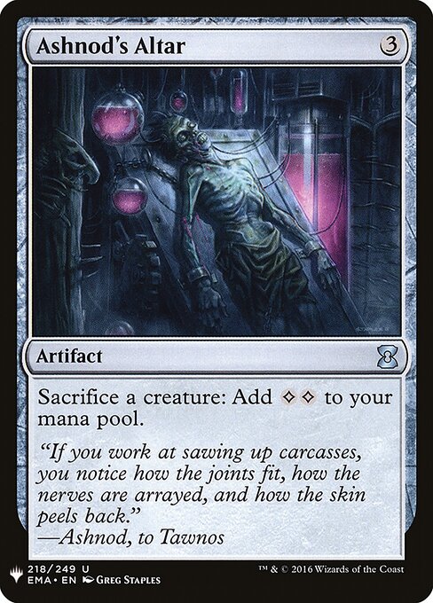 Altar de Ashnod — The List