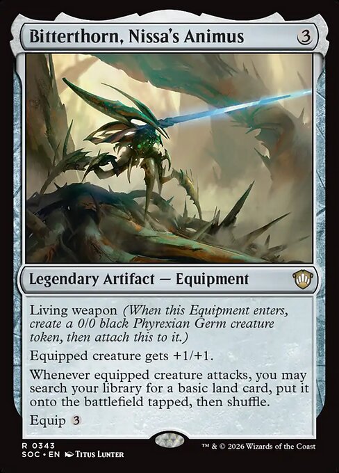 Carta Espinamarga, la Animosidad de Nissa — Secrets of Strixhaven Commander · SOC · #343