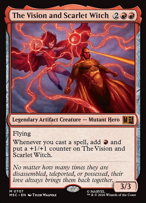 Carta The Vision and Scarlet Witch — Marvel Super Heroes Commander · MSC · #707