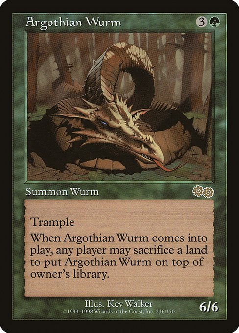 Carta Sierpe argotiana (Urza's Saga)