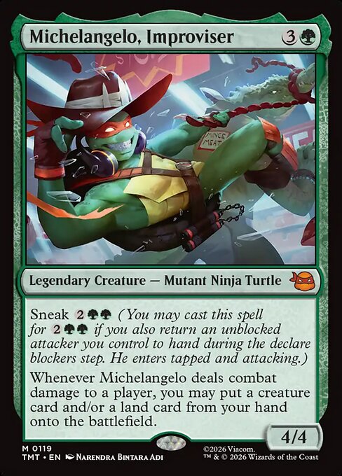 Carta Michelangelo, improvisador — Teenage Mutant Ninja Turtles · TMT · #119