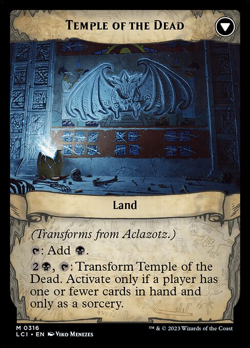Aclazotz, Deepest Betrayal // Temple of the Dead (cara trasera)