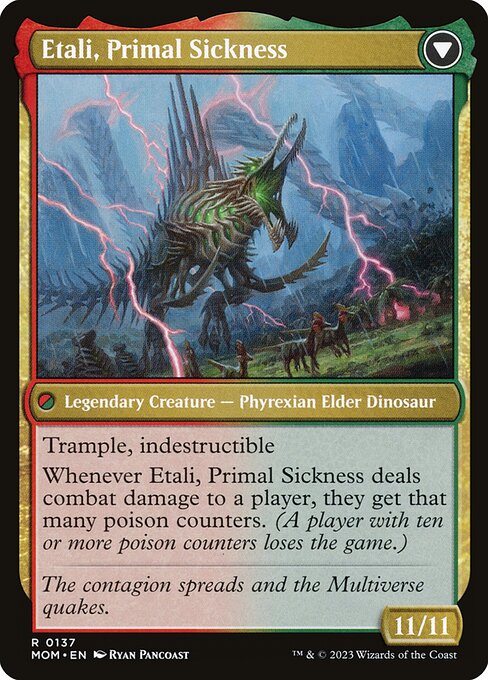 Etali, Primal Conqueror // Etali, Primal Sickness (cara trasera)