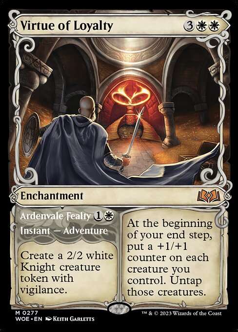 Carta Virtue of Loyalty // Ardenvale Fealty — Wilds of Eldraine · WOE · #277