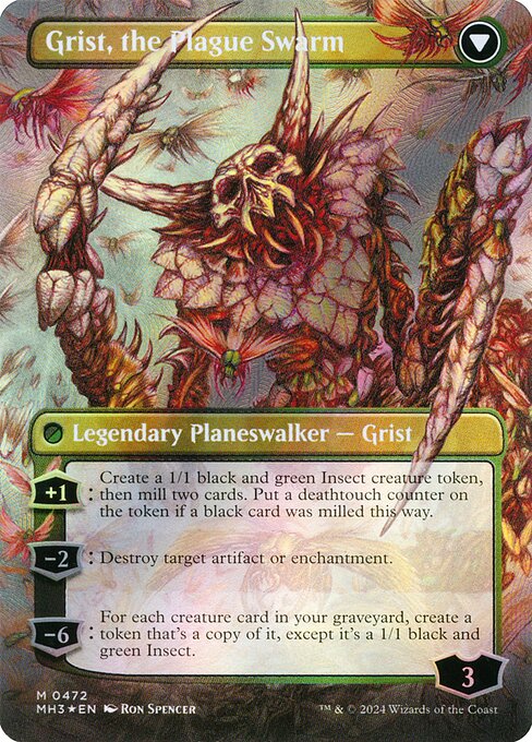 Grist, Voracious Larva // Grist, the Plague Swarm (cara trasera)