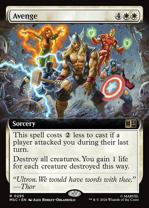 Carta Cobrar venganza — Marvel Super Heroes Commander · MSC · #295