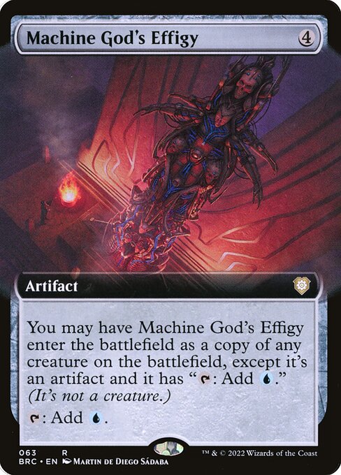 Carta Efigie del dios de las máquinas — The Brothers' War Commander · BRC · #63