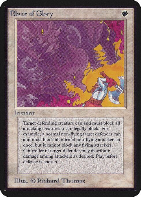 Carta Blaze of Glory — Limited Edition Alpha · LEA · #6