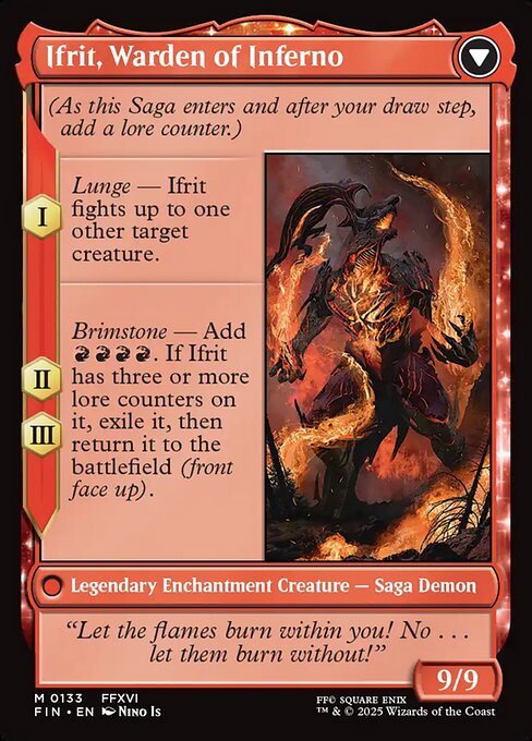Clive, Ifrit's Dominant // Ifrit, Warden of Inferno (cara trasera)