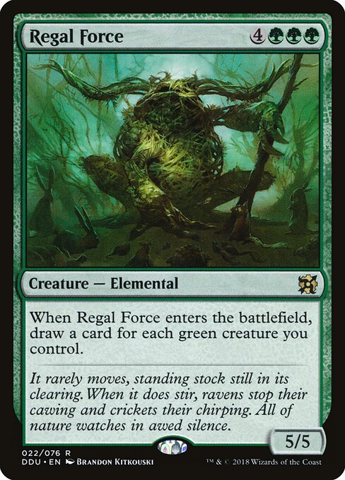 Carta Fuerza regia — Duel Decks: Elves vs. Inventors · DDU · #22