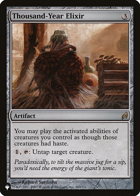 Elixir de los mil años — The List