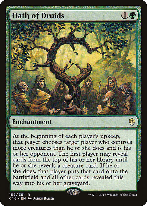 Carta Juramento de druidas — Commander 2016 · C16 · #159