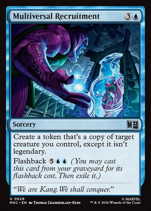 Carta Multiversal Recruitment — Marvel Super Heroes Commander · MSC · #629