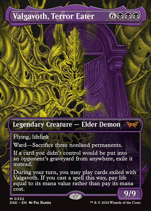 Carta Valgavoth, el Devoraterrores — Duskmourn: House of Horror · DSK · #352