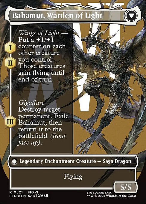 Dion, Bahamut's Dominant // Bahamut, Warden of Light (cara trasera)