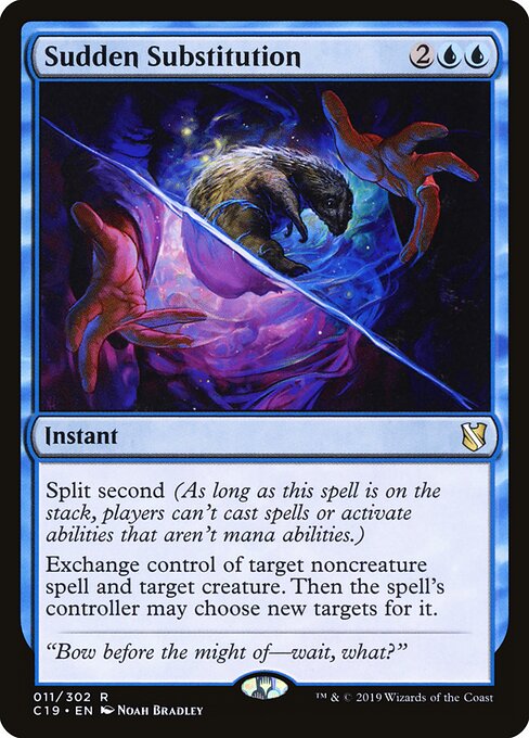 Carta Sustitución repentina — Commander 2019 · C19 · #11