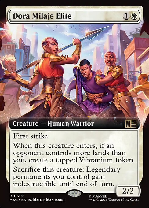 Carta Élite de las Dora Milaje — Marvel Super Heroes Commander · MSC · #302