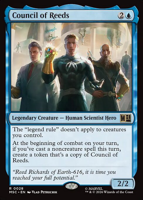 Carta Consejo de Reeds — Marvel Super Heroes Commander · MSC · #28
