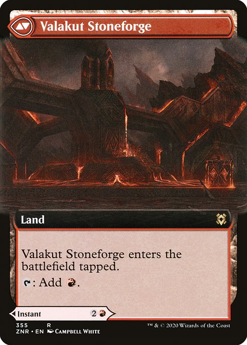 Valakut Awakening // Valakut Stoneforge (cara trasera)