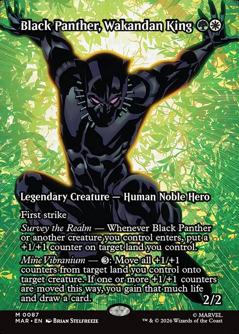Carta Black Panther, Wakandan King — Marvel Universe · MAR · #87