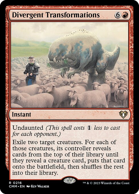 Carta Transformaciones divergentes — Commander Masters · CMM · #216
