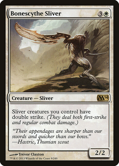 Carta Fragmentado guadaña ósea — Magic 2014 · M14 · #9