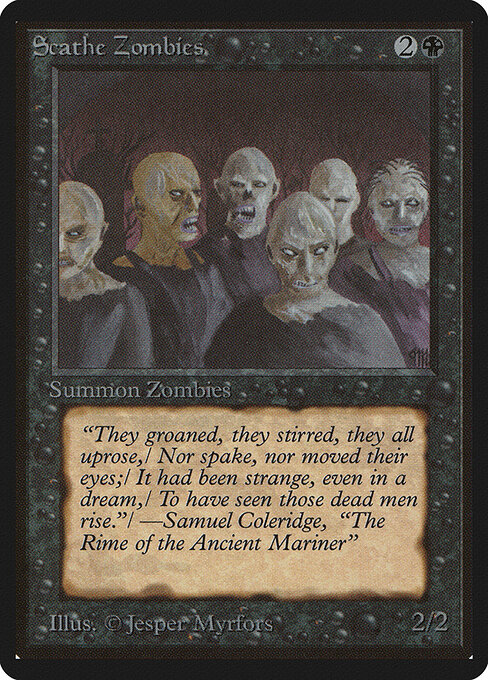 Carta Zombies dañinos — Limited Edition Beta · LEB · #126