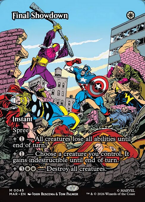 Carta Enfrentamiento decisivo — Marvel Universe · MAR · #45