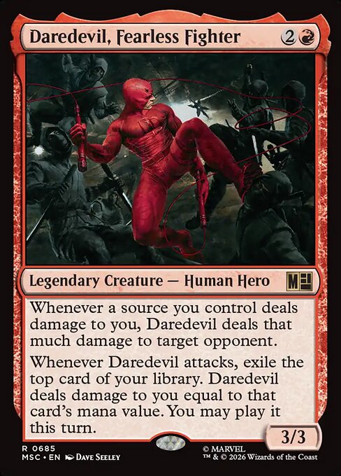 Carta Daredevil, Fearless Fighter — Marvel Super Heroes Commander · MSC · #685
