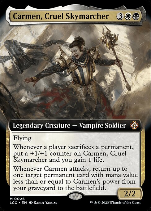 Carta Carmen, huesteceleste cruel — The Lost Caverns of Ixalan Commander · LCC · #26