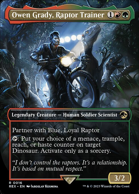 Owen Grady, adiestrador de velocirraptores