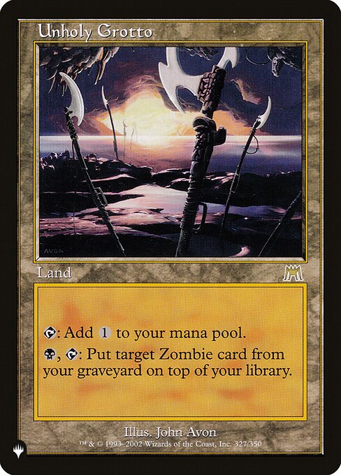 Gruta profana — The List