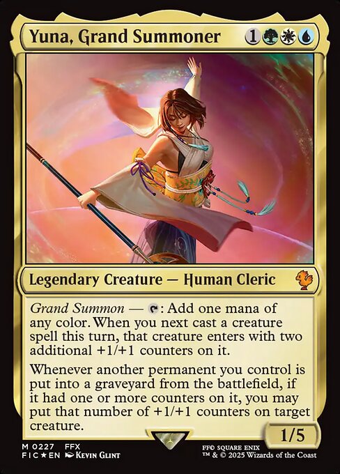Carta Yuna, Grand Summoner — Final Fantasy Commander · FIC · #227