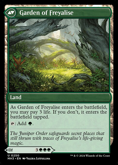 Disciple of Freyalise // Garden of Freyalise (cara trasera)