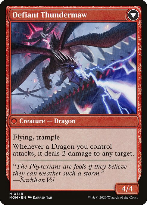 Invasion of Tarkir // Defiant Thundermaw (cara trasera)