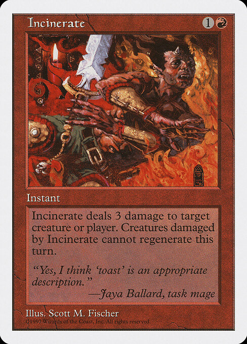 Incinerate — Fifth Edition