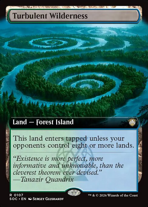 Carta Tierras salvajes turbulentas — Secrets of Strixhaven Commander · SOC · #107