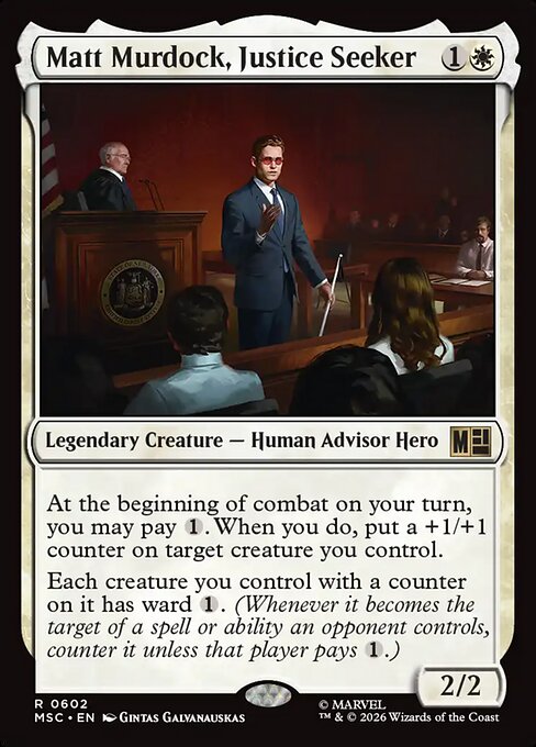 Carta Matt Murdock, Justice Seeker — Marvel Super Heroes Commander · MSC · #602
