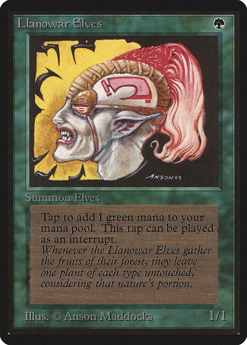Elfos de Llanowar — Limited Edition Beta