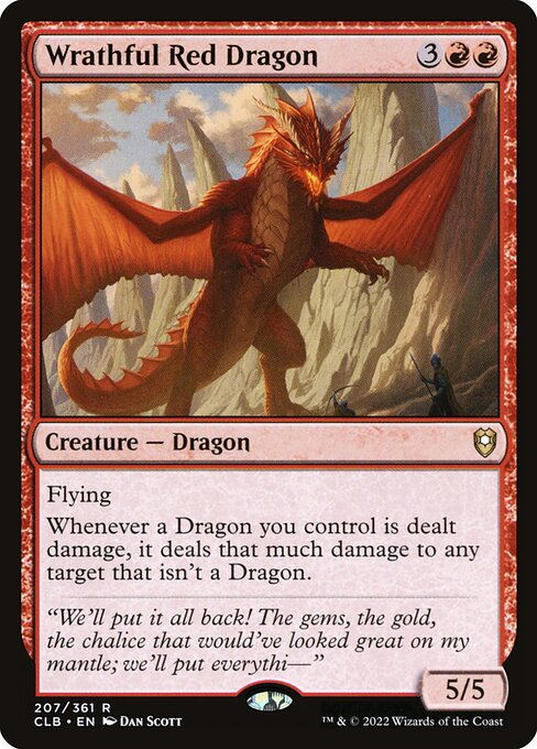 Dragón rojo iracundo — Commander Legends: Battle for Baldur's Gate