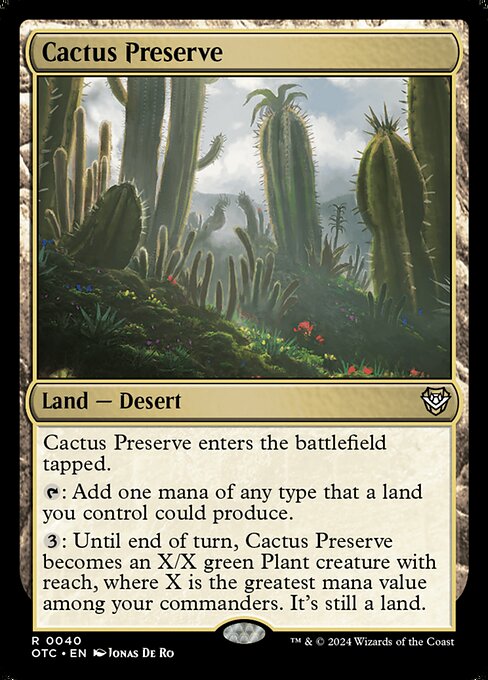 Carta Reserva de cactus — Outlaws of Thunder Junction Commander · OTC · #40