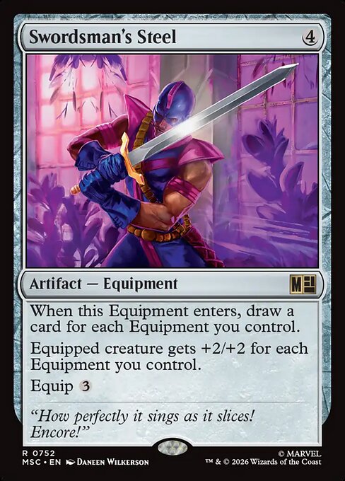 Carta Swordsman's Steel — Marvel Super Heroes Commander · MSC · #752