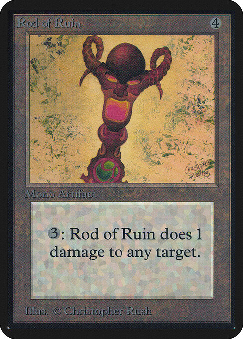 Carta Bastón de destrucción — Limited Edition Alpha · LEA · #268
