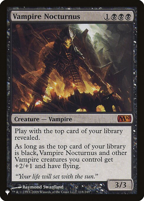 Nócturnus vampiro — The List