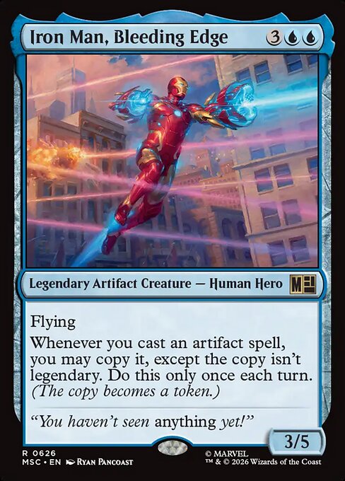 Carta Iron Man, Bleeding Edge — Marvel Super Heroes Commander · MSC · #626