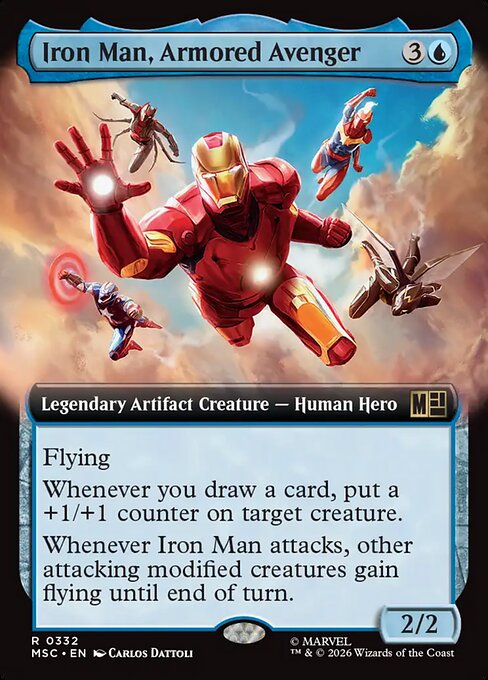 Carta Iron Man, vengador blindado — Marvel Super Heroes Commander · MSC · #332